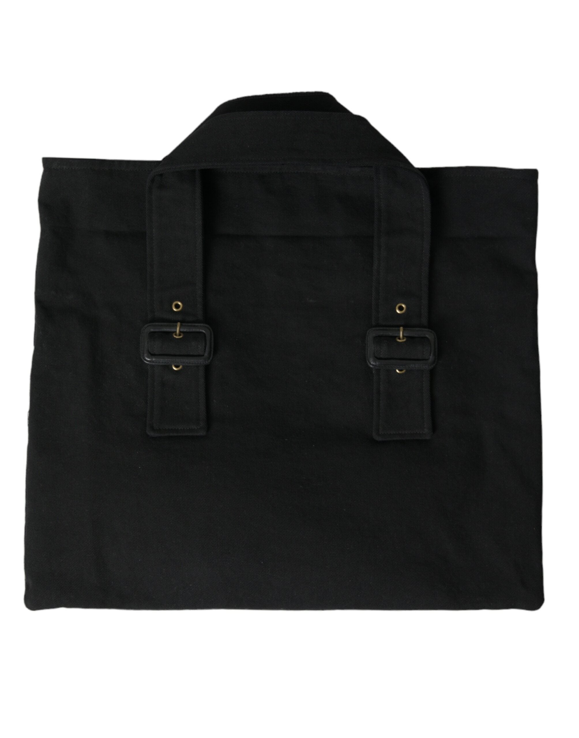 Miu Miu Black Canvas Denim Logo Shoulder Tote Shopping Bag