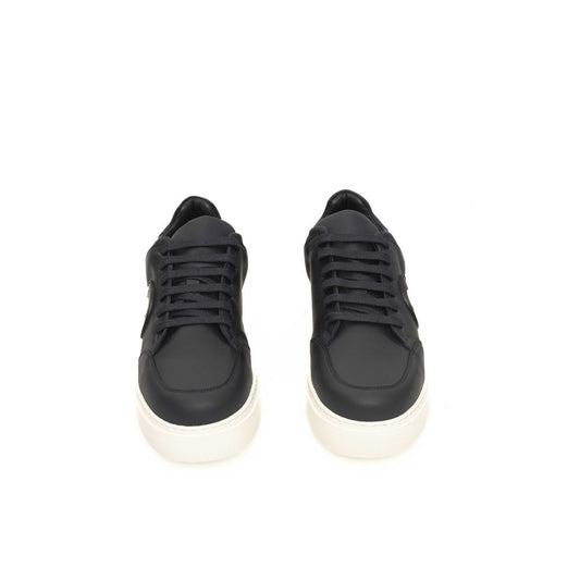 Cerruti 1881 Blue Cowhide Men Sneaker