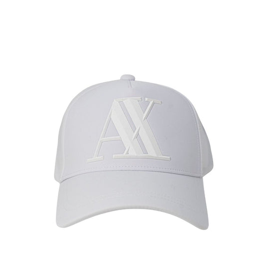 Armani Exchange White Cotton Cap (Baseball Hat)