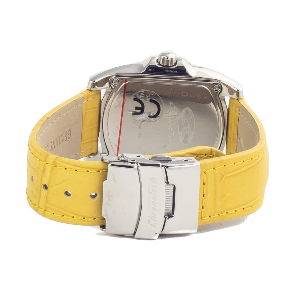 Chronotech Yellow Leather Dress Watch