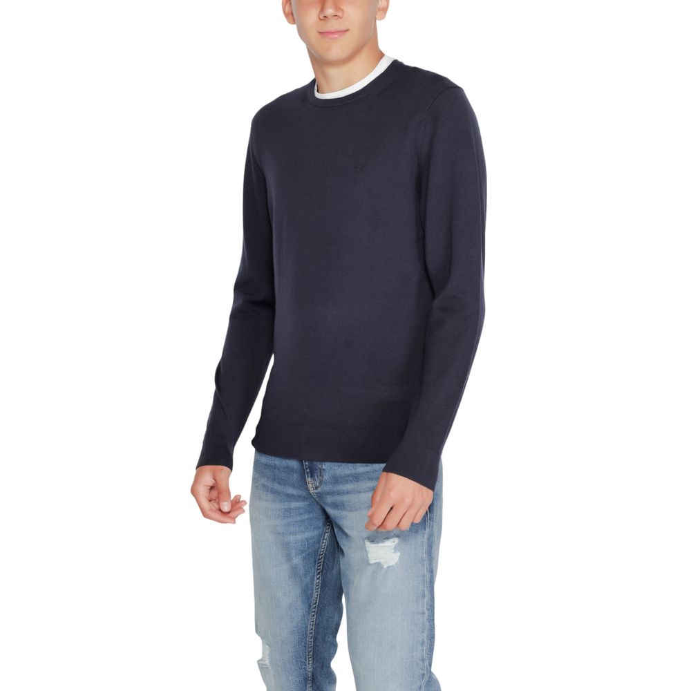 Calvin Klein Blue Recycled Wool Sportswear