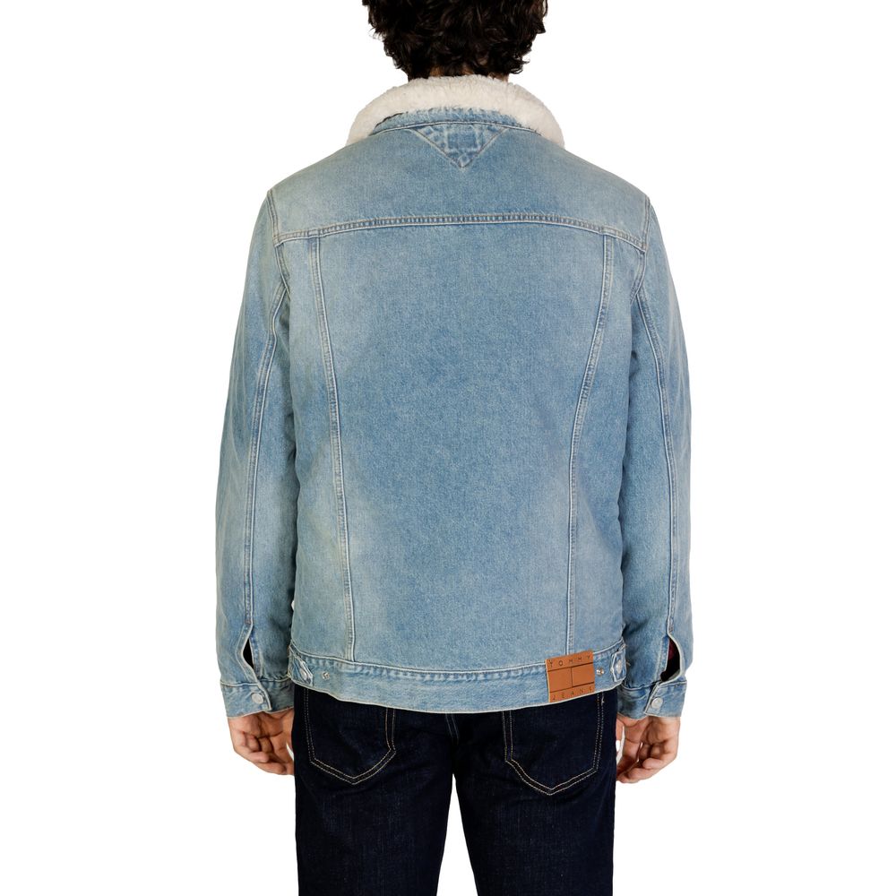 Tommy Hilfiger Jeans Light Blue Cotton Jackets & Coat