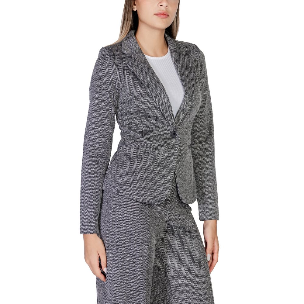 ICHI Black Polyester Blazer