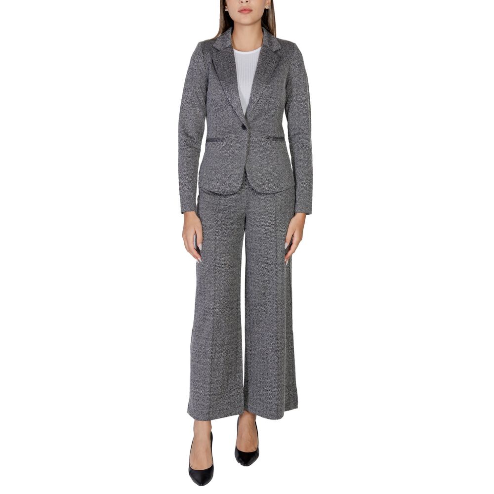 ICHI Black Polyester Blazer