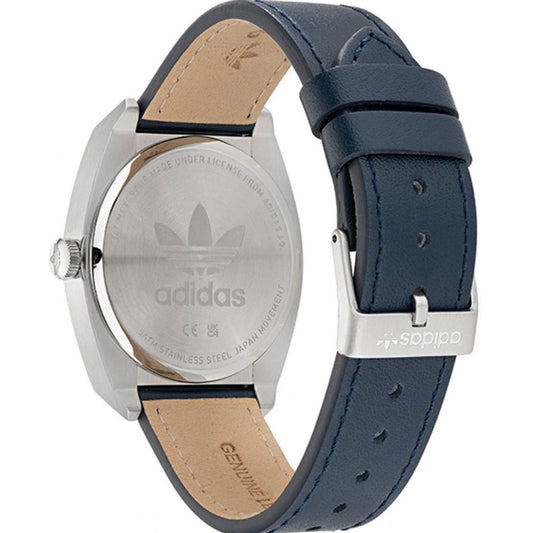 Adidas Blue Leather Dress Watch