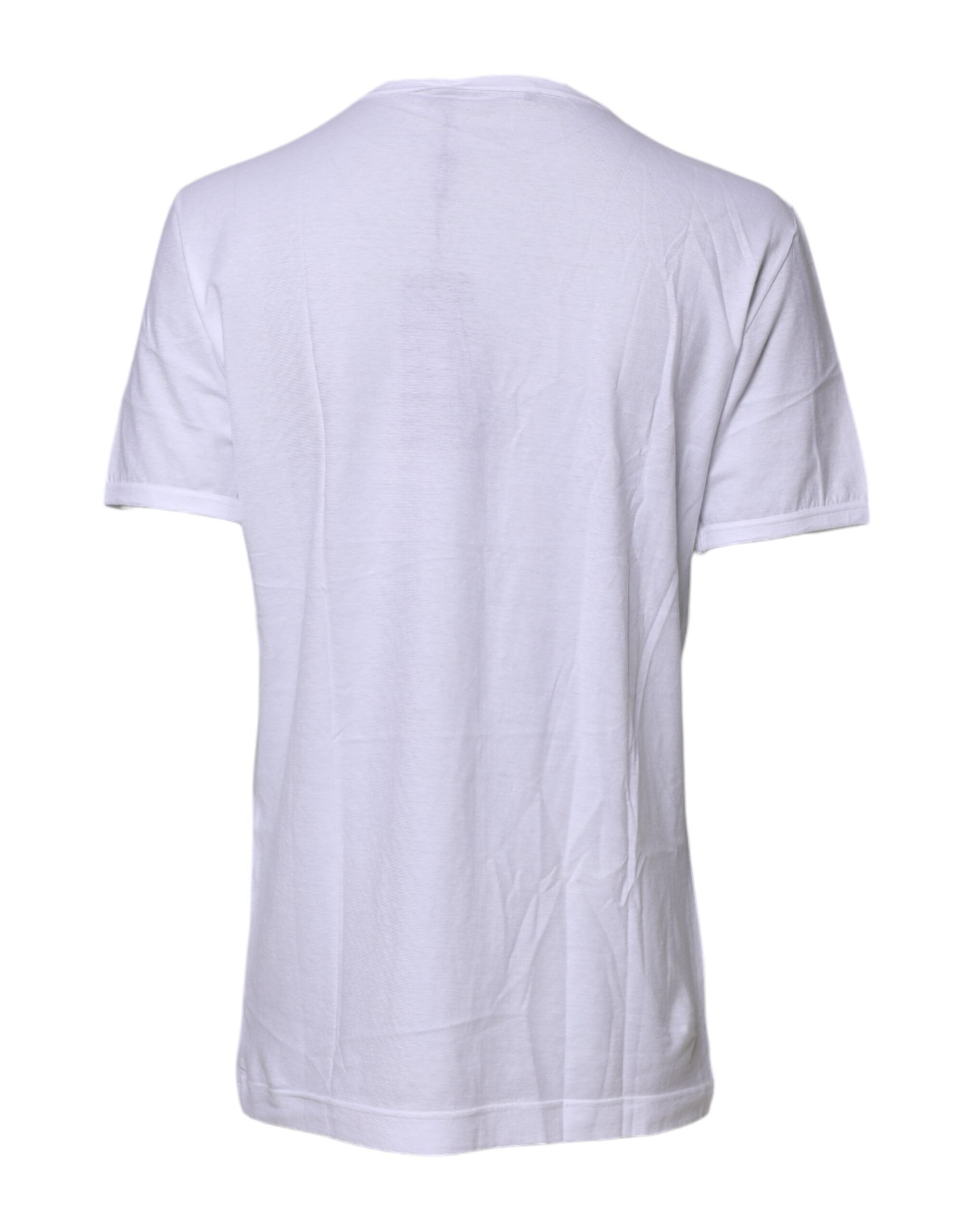 Dolce & Gabbana White Short Sleeves Round Neck Top T-shirt