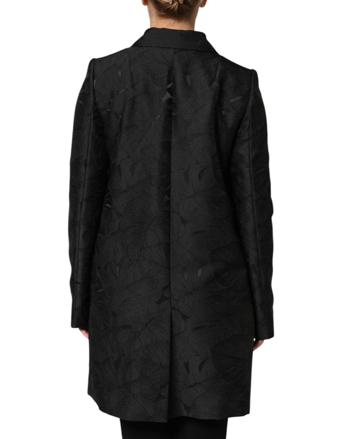 Dolce & Gabbana Black Single Breasted Trench Coat Jacket