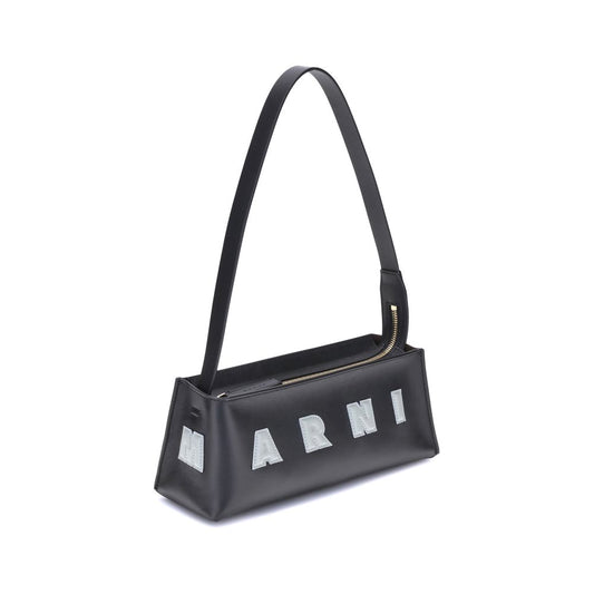 Marni Black Calf Leather Bos Taurus Shoulder Bag