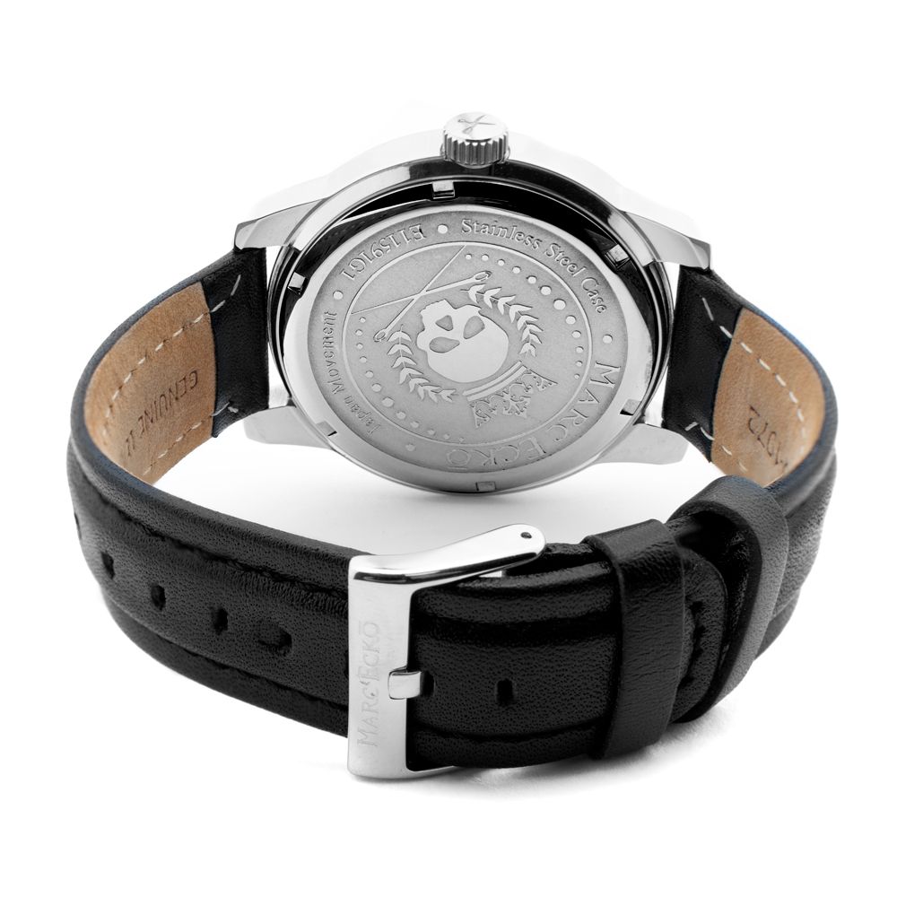 Marc Ecko Black Leather Dress Watches