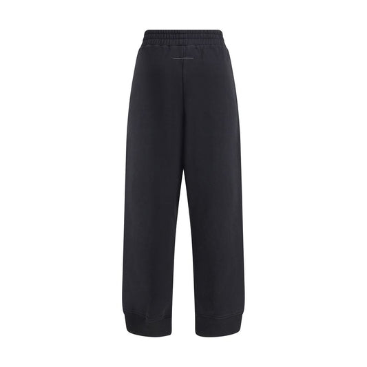 MM6 Black Cotton Joggers (Workout Pants)