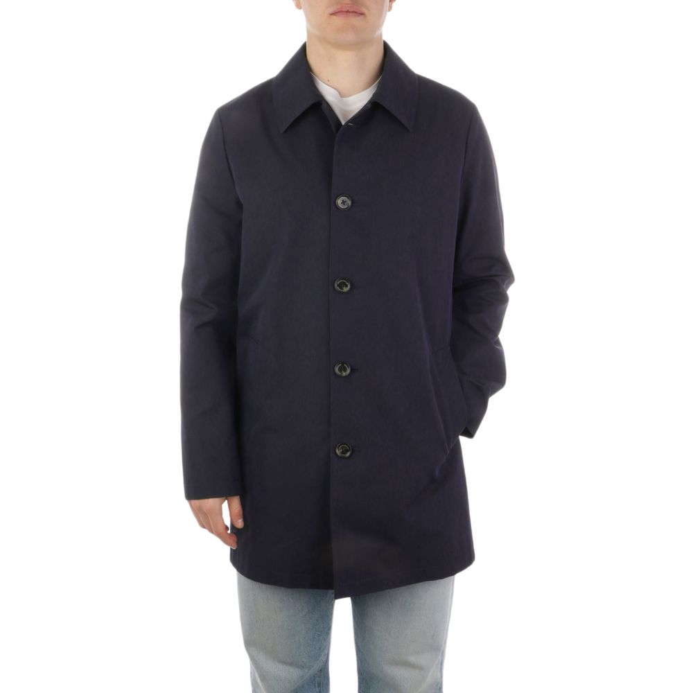 Aquascutum Blue Cotton Men's Jacket
