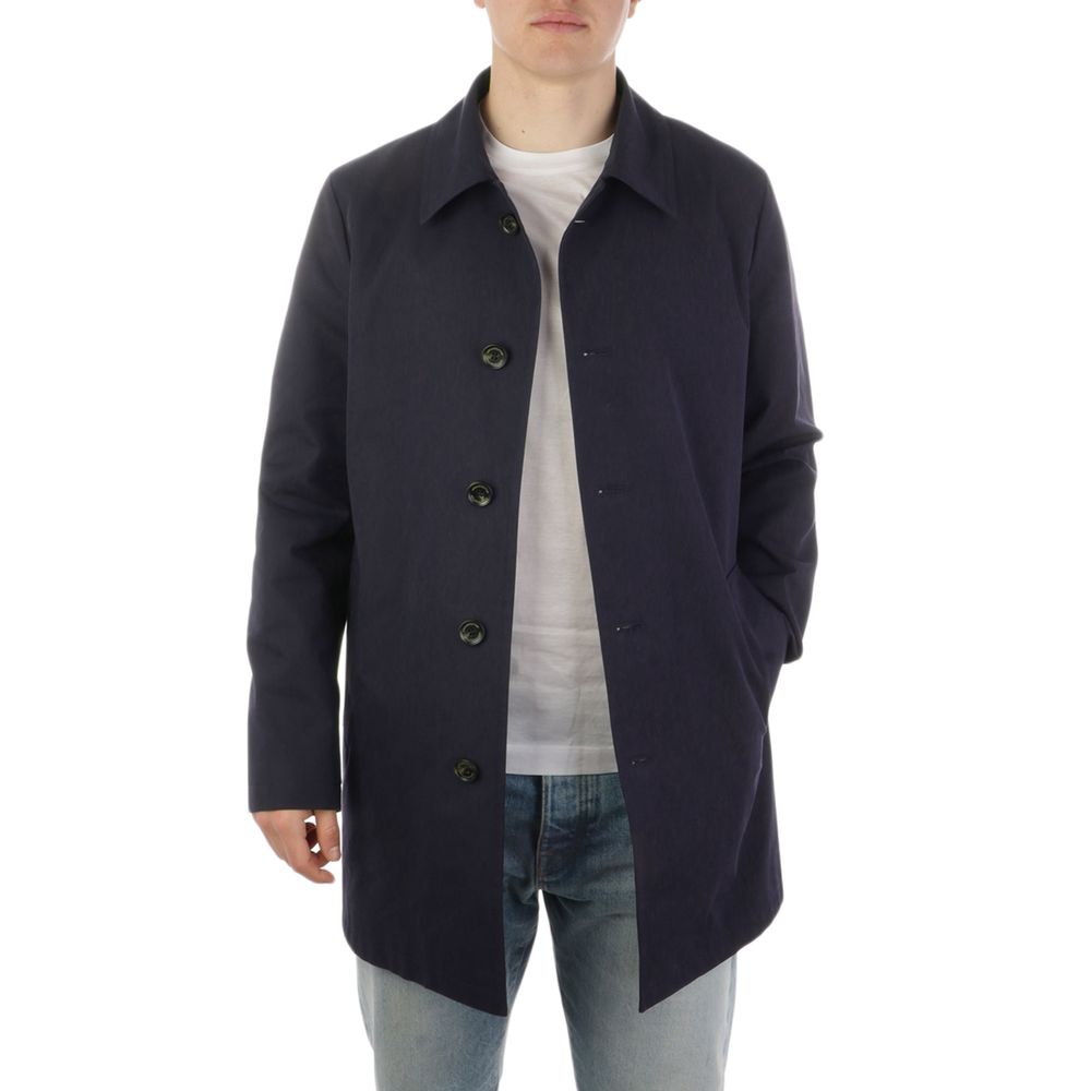 Aquascutum Blue Cotton Men's Jacket