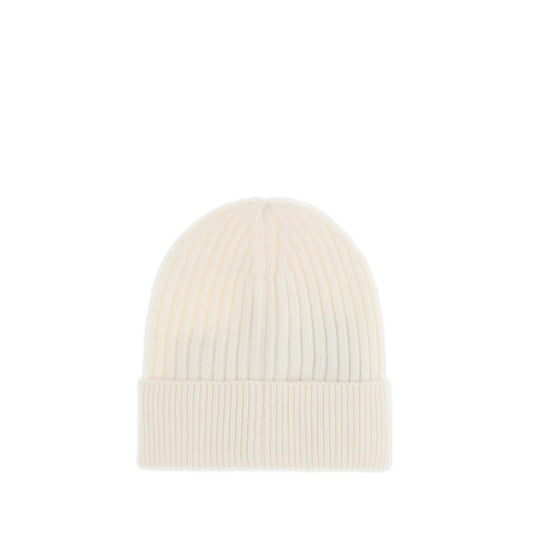 Moncler Grenoble Cream Fleece Wool Beanie