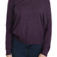 BYBLOS Purple V-neck Long Sleeve Pullover Top