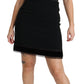 Dolce & Gabbana Black A-line High Waist Mini Viscose Skirt