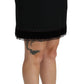 Dolce & Gabbana Black A-line High Waist Mini Viscose Skirt