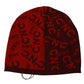 Costume National Red Wool Blend Branded Beanie Hat