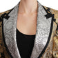 Dolce & Gabbana Black Gold Jacquard Blazer Jacket