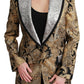 Dolce & Gabbana Black Gold Jacquard Blazer Jacket