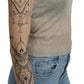 BYBLOS Beige Sleeveless Spaghetti Strap Tank See Through Top