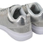 Philipp Plein Gisella Silver Polyester Sneakers Shoes