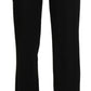 BENCIVENGA Black High Waist Straight Formal Dress Trouser