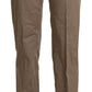 BENCIVENGA Brown High Waist Straight Dress Trouser Pants