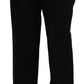 BENCIVENGA Black High Waist Straight Dress Trouser Pant