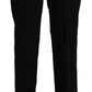 BENCIVENGA Black High Waist Straight Dress Trouser Pant