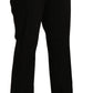 BENCIVENGA Black High Waist Straight Dress Trouser Pant