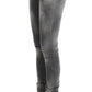 John Galliano Gray Wash Cotton Blend Slim Fit Denim Jeans Pants