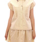 Andrea Incontri Beige Sleeveless Blouse Top