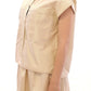 Andrea Incontri Beige Sleeveless Blouse Top