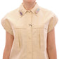 Andrea Incontri Beige Sleeveless Blouse Top