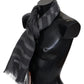 Missoni Gray Striped Wool Unisex Neck Wrap Fringes Scarf