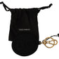 Dolce & Gabbana Black Rubber DG Logo Gold Brass Metal Keyring Keychain