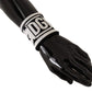 Dolce & Gabbana White Black Wool Logo #DGMILLENNIALS Wristband