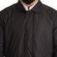 Dolce & Gabbana Black Polyester Mens Trench Coat Jacket