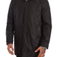 Dolce & Gabbana Black Polyester Mens Trench Coat Jacket