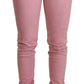 Acht Pink Cotton Slim Fit Women Denim Skinny Pants