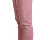 Acht Pink Cotton Slim Fit Women Denim Skinny Pants