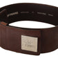 Costume National Belt Black Leather Silver Buckle Waist Belt