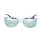 Frankie Morello Silver Metallic Men's Sunglasses
