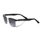 Frankie Morello Black Metallic Fiber Men Sunglasses