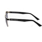 Frankie Morello Black Metallic Fiber Men Sunglasses