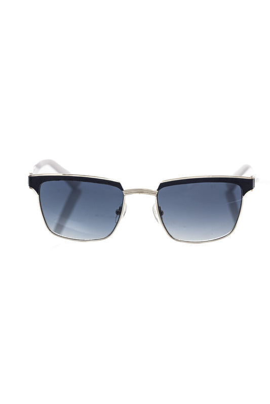 Frankie Morello Black Metallic Fiber Men's Sunglass