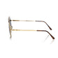 Frankie Morello Brown Metallic Sunglasses for Men