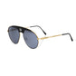 Frankie Morello Black Metallic Fiber Men Sunglasses