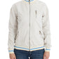 John Galliano White Mock Zip Cardigan Sweatshirt Sweater