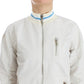 John Galliano White Mock Zip Cardigan Sweatshirt Sweater